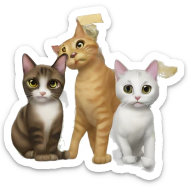 cats buying a house sticker