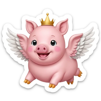 Flying pig sticker
