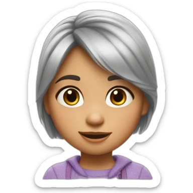 niña estilo pixar sticker