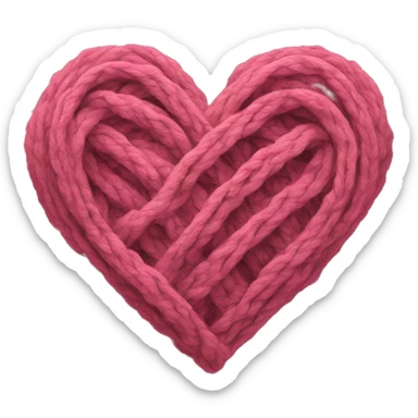 Cable knit heart sticker