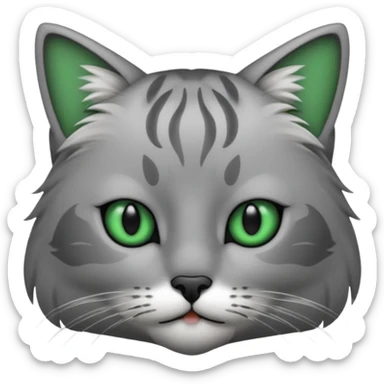 Gato gris atigrado y gato blanco con negro  sticker
