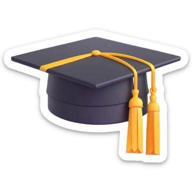graduation cap sticker