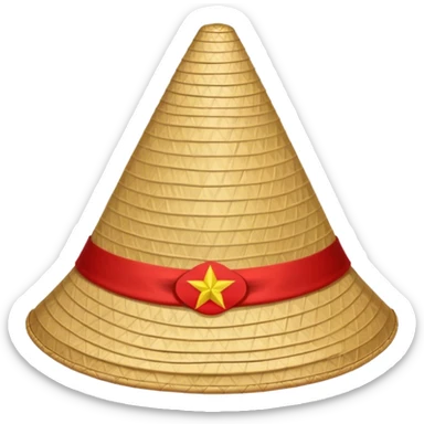 vietnamese conical hat sticker