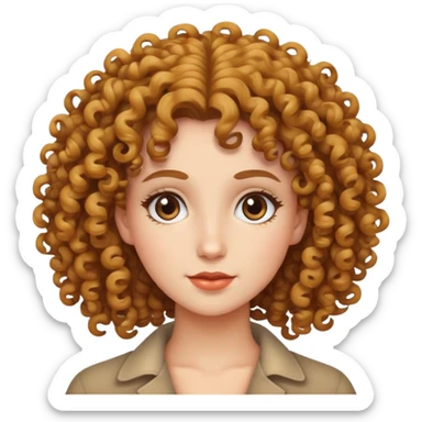 Women with curly hair  sticker
