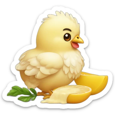 bebe qui mange du poulet sticker