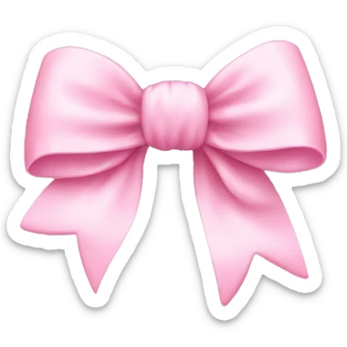 baby pink bow sticker
