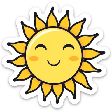 Sparkle Vintage Sun sticker