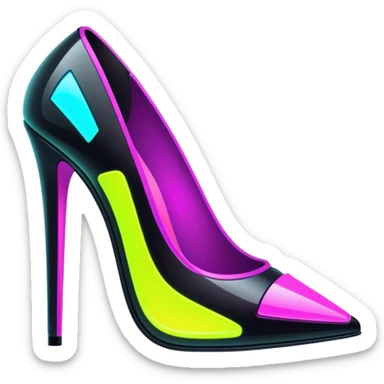 neon cyberpunk style 
stiletto sticker