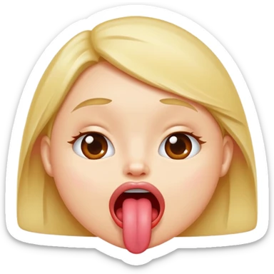 petty character sticking tongue out, playful expression sticker