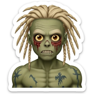 make a zombie boy that has dreads and dont make him too frail sticker
