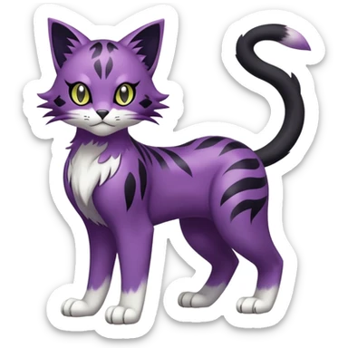 Liepard-Delcatty-Pokémon-Fakémon-hybrid-creature (full body) sticker