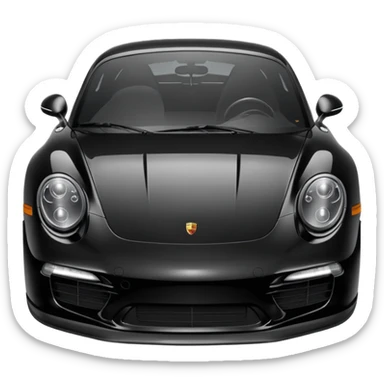 porsche black sticker