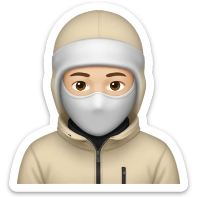 Bowing in ski mask sticker