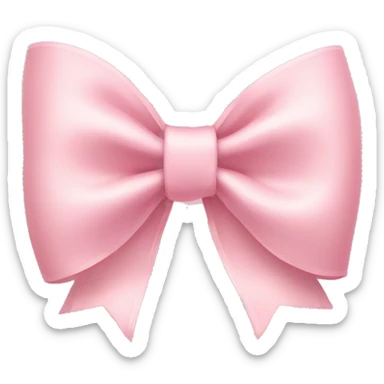 light pink bow on light pink bow sticker