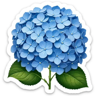 Blue hydrangea  sticker