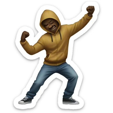 a person dabbing  sticker