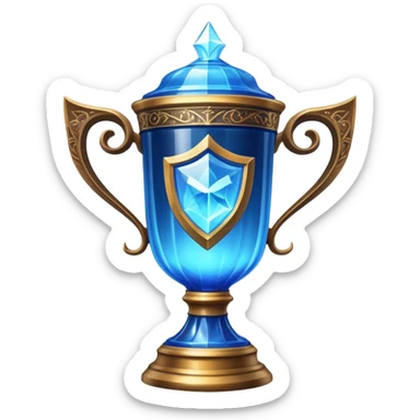Harry Potter Triwizard Cup trophy blue glowing magical sticker