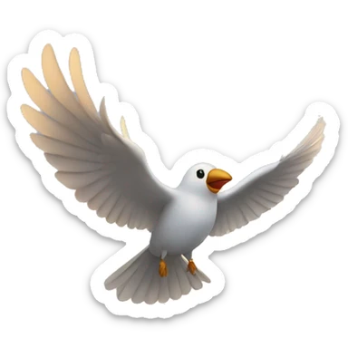 a bird flying on sky sticker