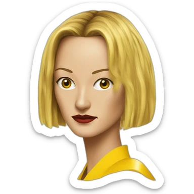 uma thurman, kill bill sticker