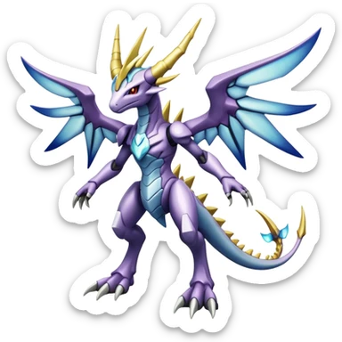  Cool Cute Edgy Shiny Godly Ethereal Digimon-Genesect-Arceus-Dialga-Reptile full body sticker