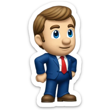 Emmanuel Macron déguisé en supermario sticker