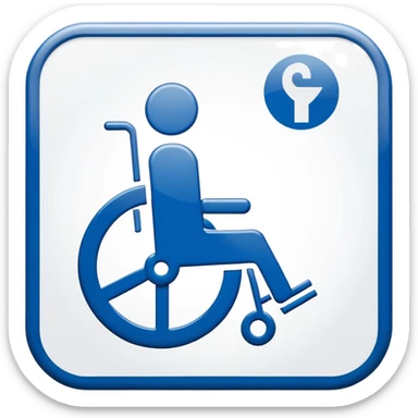 disabled access sign with interdiction mark sticker