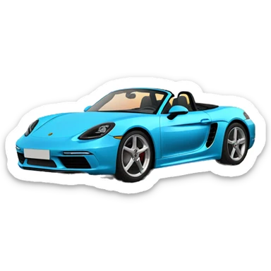 Porsche 718 boxster convertible Miami blue sticker