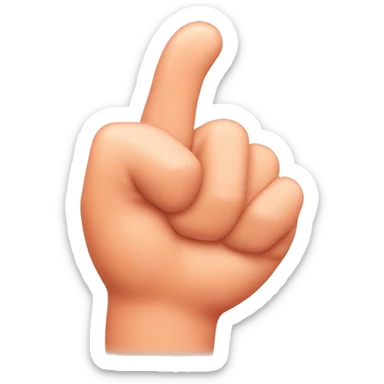 A thumb that is in a peach sticker