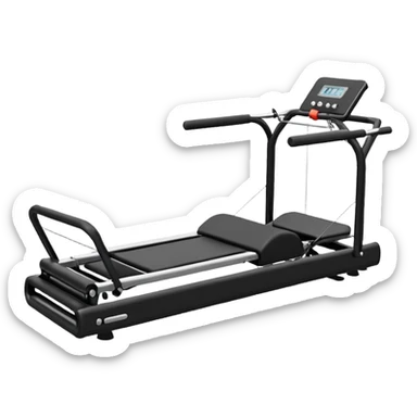Black Pilates reformer machine  sticker