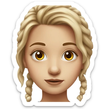 realistic portrait of girl hazel eyes sticker