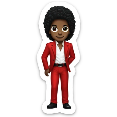 Michael Jackson in red Thriller suit   sticker