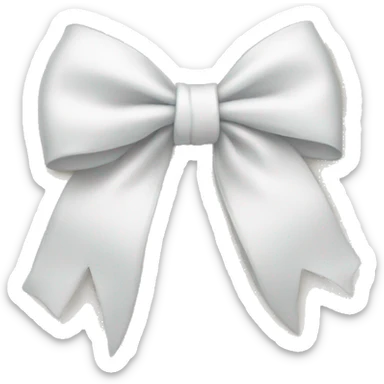 White bow  sticker