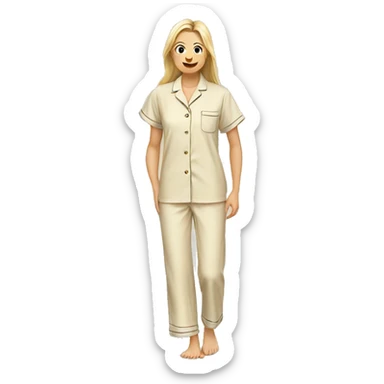 Pyjama in beige sticker