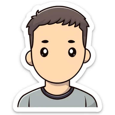 casual portrait of a man sticker