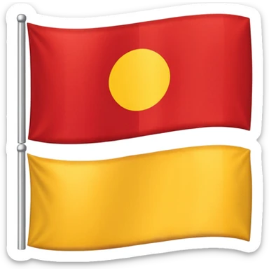 a flat flag that is split down the middle of half the polish flag and half the macedonian flag sticker