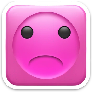 A bold, rounded, uppercase letter ‘P’ inside a square or circle with a solid pink background like the following emoji 🅿️ sticker