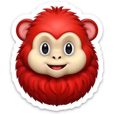 Create a mix of a lady bug and a monkey. Make it cute  sticker