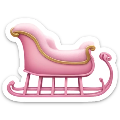 light pink sleigh sticker