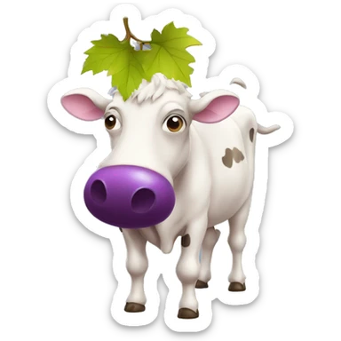 Grapes cow sticker