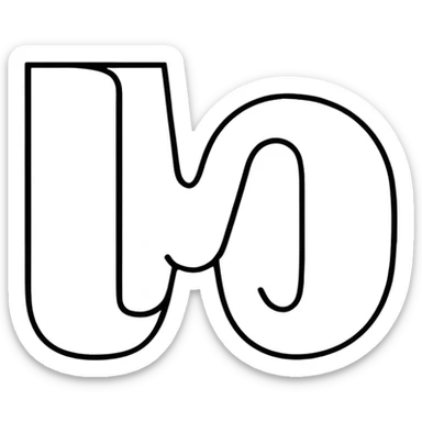 word UYI as a fun cartoon logo with character elements sticker