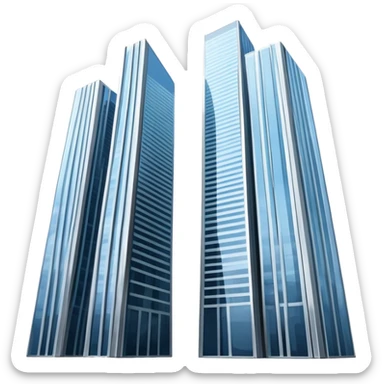 two tall skyscrapers side by side sticker