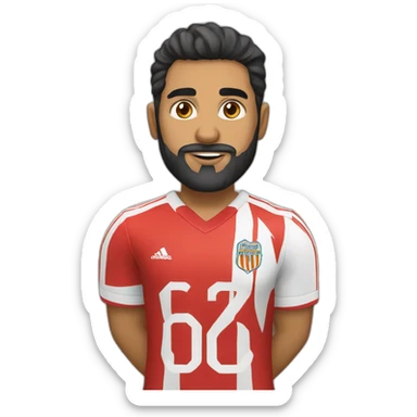 jugador de football de 34 años latino 1.67mts color blanco poca barba sticker
