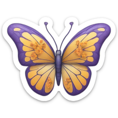 Butterfly composed of brains sticker