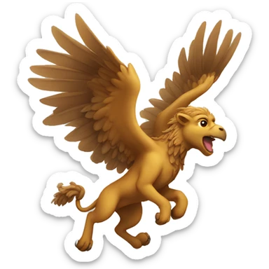 Griffin flying sticker