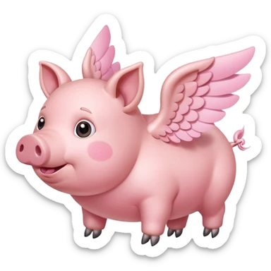 Flying pig  sticker
