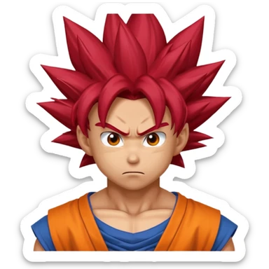 Goku super sayian god sticker