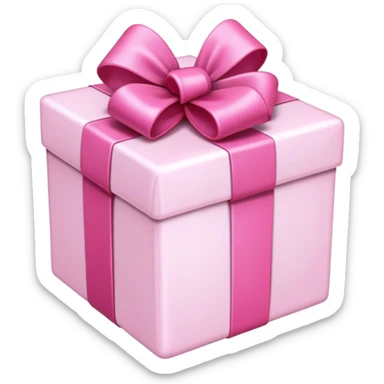 present with pink bow sticker