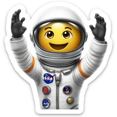 Dancing astronaut sticker