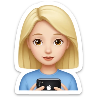 Gurl FaceTiming her friends sticker