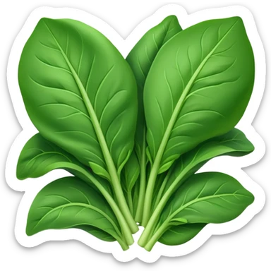 Spinach with êtes sticker